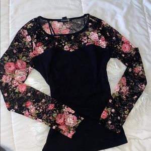 Black / Floral Shirt